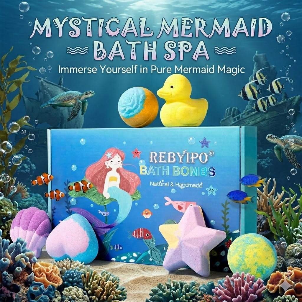 🔥 Limited Time – Save 70% Today🏆Gentle Kids Bath Bomb Set – Food-Grade Colors, Surprise Toys & Fun Bath Time Adventures