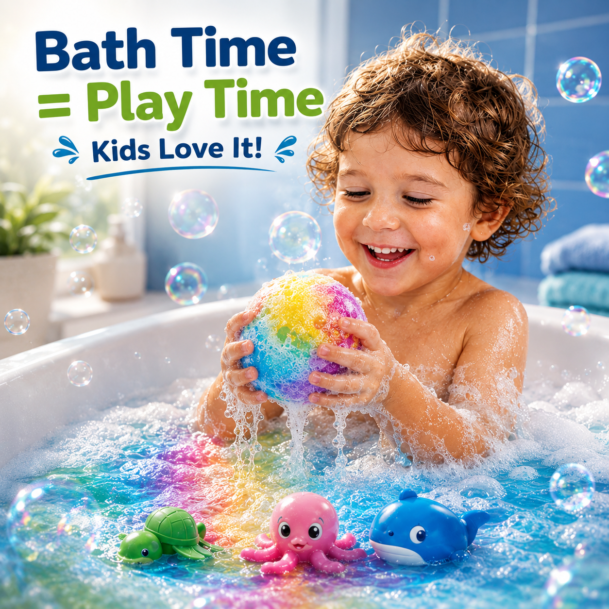 🔥 Limited Time – Save 70% Today🏆Gentle Kids Bath Bomb Set – Food-Grade Colors, Surprise Toys & Fun Bath Time Adventures