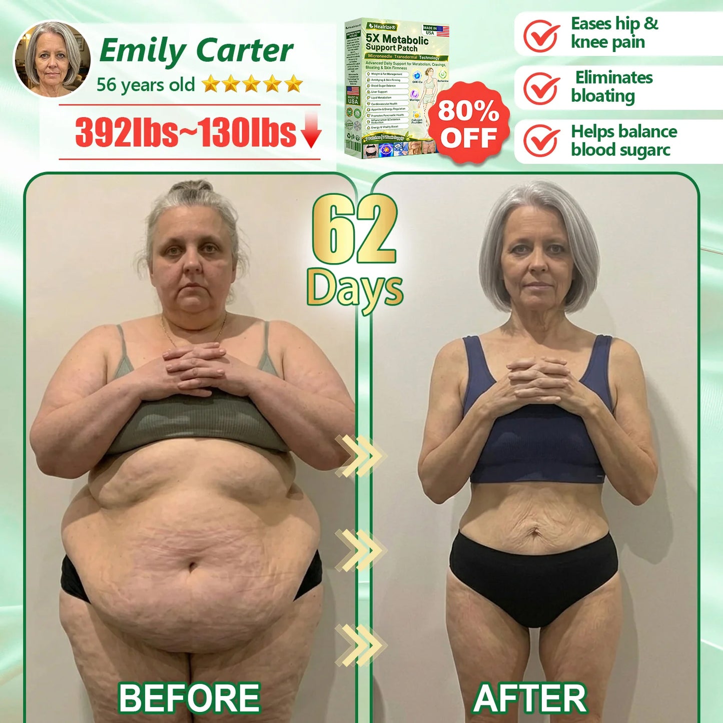 [2026 New & Upgraded: 80% OFF] ✅ Healrize® Lymphatic Drainage Slimming💎 Nano-Microneedle Patch: Advanced transdermal patch designed to support fat metabolism, appetite control, lymphatic flow, and firmer-looking skin — without pills, injections🏆