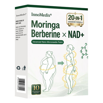 InnoMedix® Moringa Berberine x NAD+ 20-IN-1 Advanced Nano Microneedle Patch( 𝐉𝐮𝐬𝐭 𝐨𝐧𝐜𝐞 𝐚 𝐝𝐚𝐲, 𝐯𝐢𝐬𝐢𝐛𝐥𝐞 𝐜𝐡𝐚𝐧𝐠𝐞𝐬 𝐢𝐧 𝟕 𝐝𝐚𝐲𝐬)
