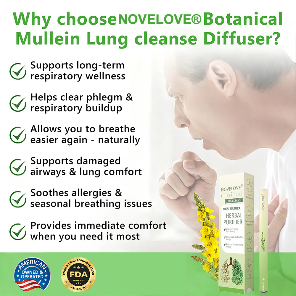 𝐔𝐒 𝐎𝐰𝐧𝐞𝐝 𝐚𝐧𝐝 𝐎𝐩𝐞𝐫𝐚𝐭𝐞𝐝✅ NOVELOVE® 𝐁𝐨𝐭𝐚𝐧𝐢𝐜𝐚𝐥 𝐌𝐮𝐥𝐥𝐞𝐢𝐧 𝐋𝐮𝐧𝐠 𝐂𝐥𝐞𝐚𝐧𝐬𝐞 𝐃𝐢𝐟𝐟𝐮𝐬𝐞𝐫(🫁Cough, Pharyngitis, shortness of breath, sputum, stuffy nose, bronchitis, bronchitis, allergy symptoms, lung discomfort)5🌈