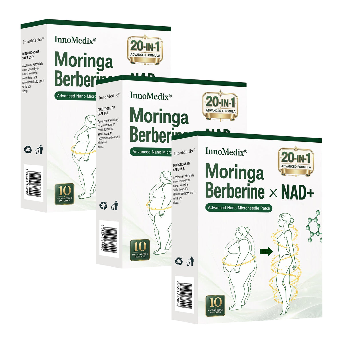 InnoMedix® Moringa Berberine x NAD+ 20-IN-1 Advanced Nano Microneedle Patch( 𝐉𝐮𝐬𝐭 𝐨𝐧𝐜𝐞 𝐚 𝐝𝐚𝐲, 𝐯𝐢𝐬𝐢𝐛𝐥𝐞 𝐜𝐡𝐚𝐧𝐠𝐞𝐬 𝐢𝐧 𝟕 𝐝𝐚𝐲𝐬)