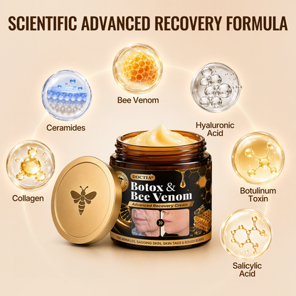 👑Made and Shipped from UK ✨🔥 DOCTIA® Botox & Bee Venom Advanced Recovery Cream—For Wrinkles, Sagging Skin, Skin Tags & Rough Bumps（英国合规版本）