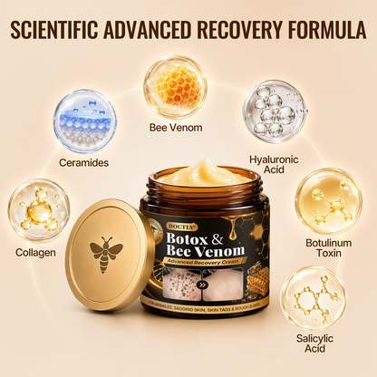 🛒 An additional 30% discount👑Made and Shipped from Canada ✨🔥 DOCTIA® Botox & Bee Venom Advanced Recovery Cream—For Wrinkles, Sagging Skin, Skin Tags & Rough Bumps