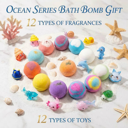 🔥 Limited Time – Save 70% Today🏆Gentle Kids Bath Bomb Set – Food-Grade Colors, Surprise Toys & Fun Bath Time Adventures
